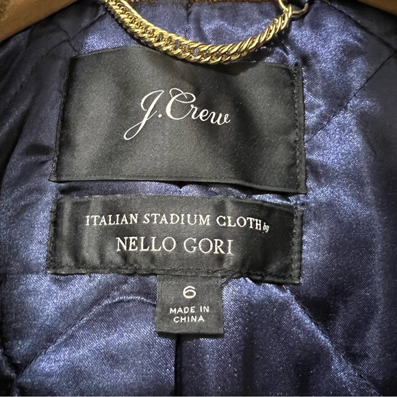 J. Crew Italian Stadium Cloth by Nello Gori Lodge Wool Coat Brown Size 6 K0896 - Picture 10 of 16